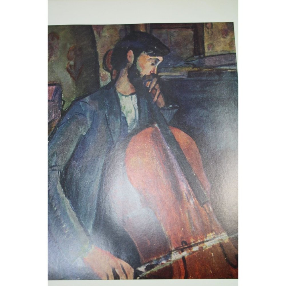 Modigliani Print The Cellist Vintage 88885